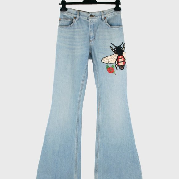 Gucci | Jeans | Gucci Flared Bee Jeans 